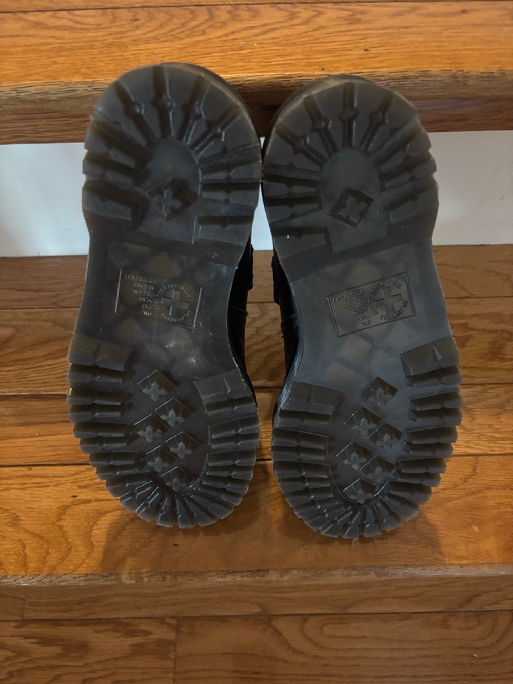 Dr. Martens Black Mary Jane Shoes with Pink Heart Accents - Picture 5 of 6